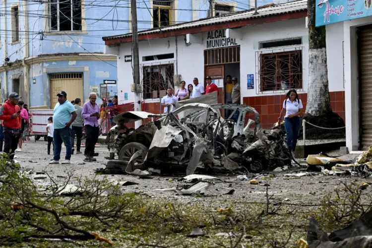 Uno de los coches bomba/AFP