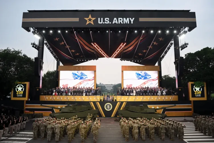 El desfile militar se realizó en Washington/AFP