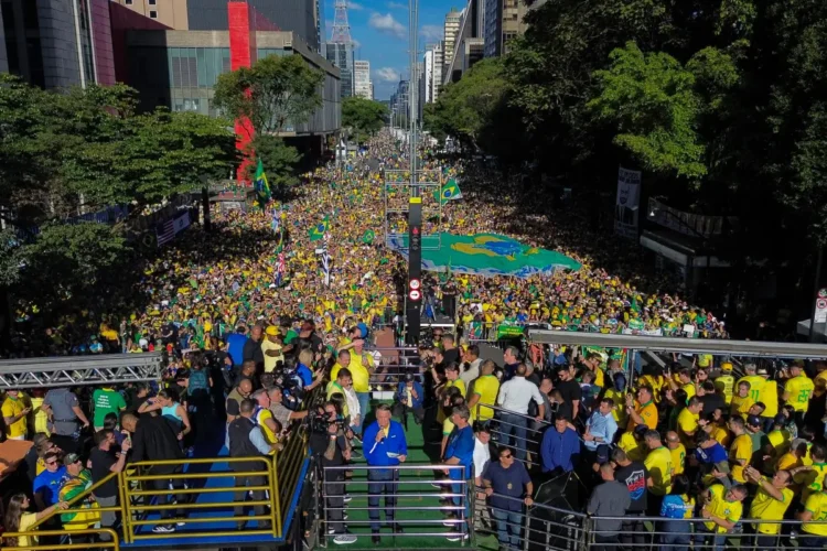 Los seguidores de Bolsonaro coparon la avenida Paulista/AFP