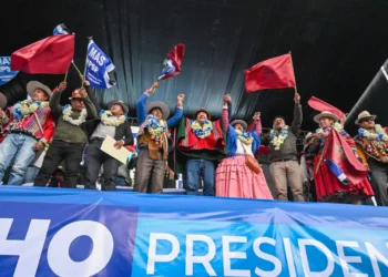 El presidente Luis Arce había sido proclamado candidato en mayo en Oruro. Foto: ABI