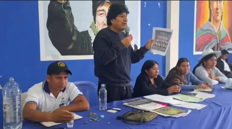 Evo Morales habló de su candidatura en un ampliado de Centrales Unidas