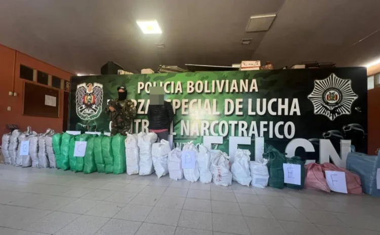La droga fue encontrada en bolsas de yute en un camión/FELCN