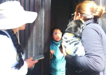 Zoonosis de la Alcaldía de El Alto realizó el primer censo canino y felino en el Distrito 4. FOTO: GAMEA