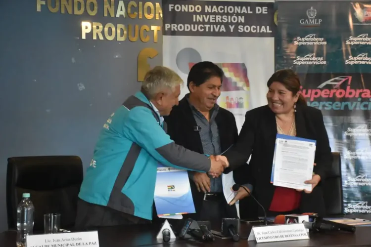 La Alcaldía de La Paz y el FPS destinan Bs 28 millones a obras clave