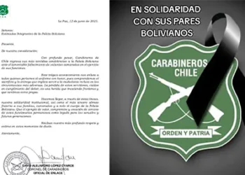 Carabineros de Chile expresan solidaridad por muerte de policías en Llallagua