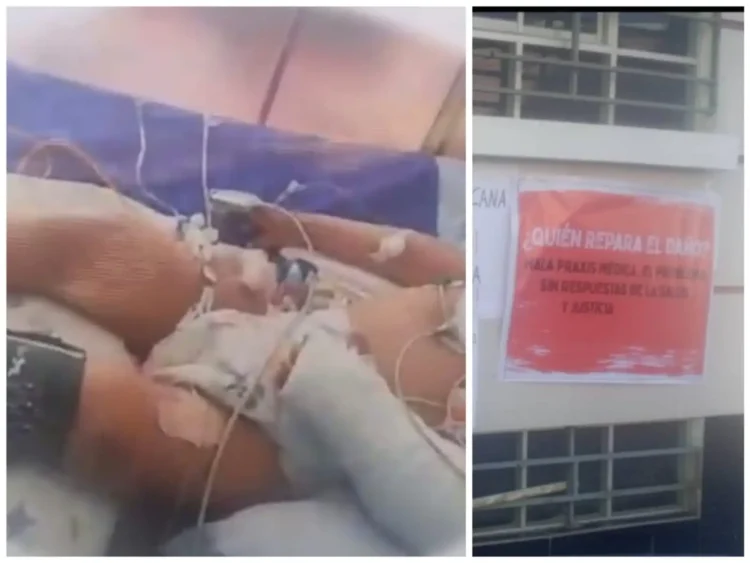 Un menor de un año y ocho meses es la víctima de mala práctica médica. FOTO: RRSS