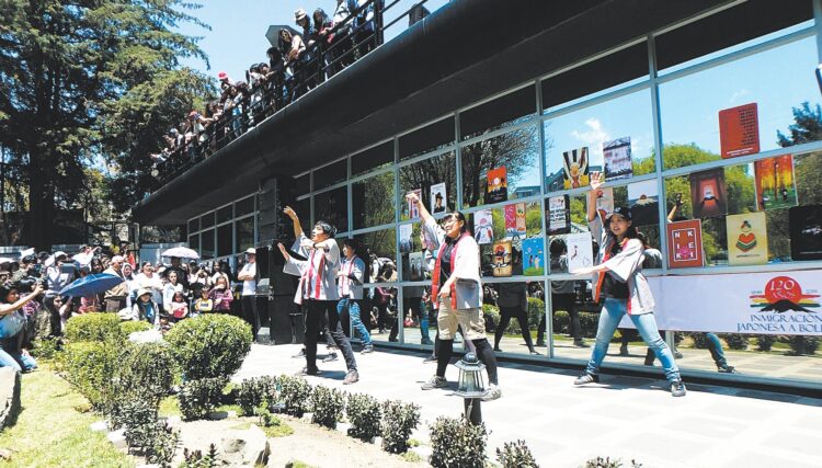 Una demostración de danza, en el Omatsuri de 2019 realizado en el Jardín Japonés. Foto: Sociedad japonesa