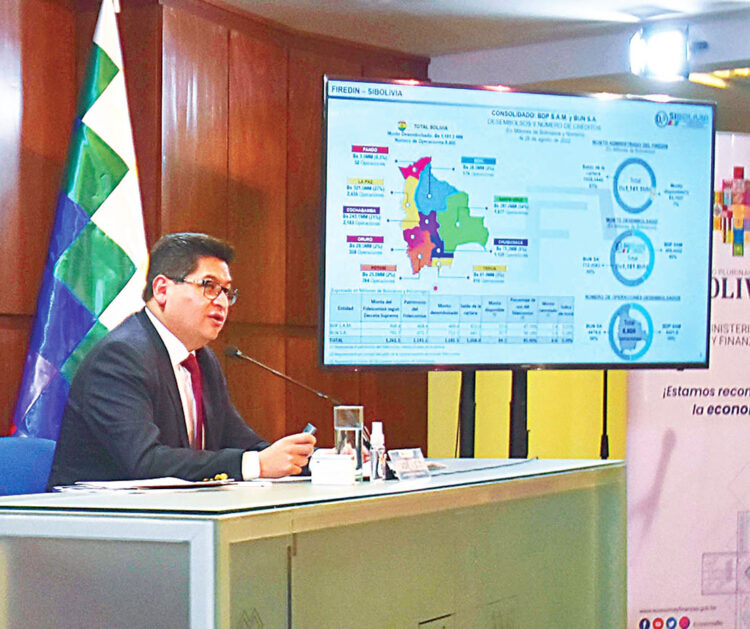 Ejecutivo sube a Bs 2.393,3 millones el SIBolivia