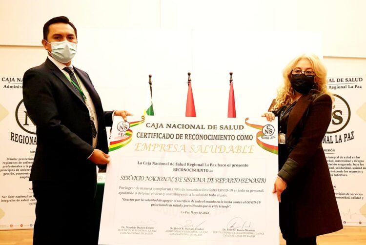 La CNS certifica a dos instituciones que vacunaron al 100% de su personal