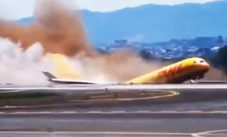 Avión de carga se parte en dos en el aeropuerto de Costa Rica sin causar víctimas