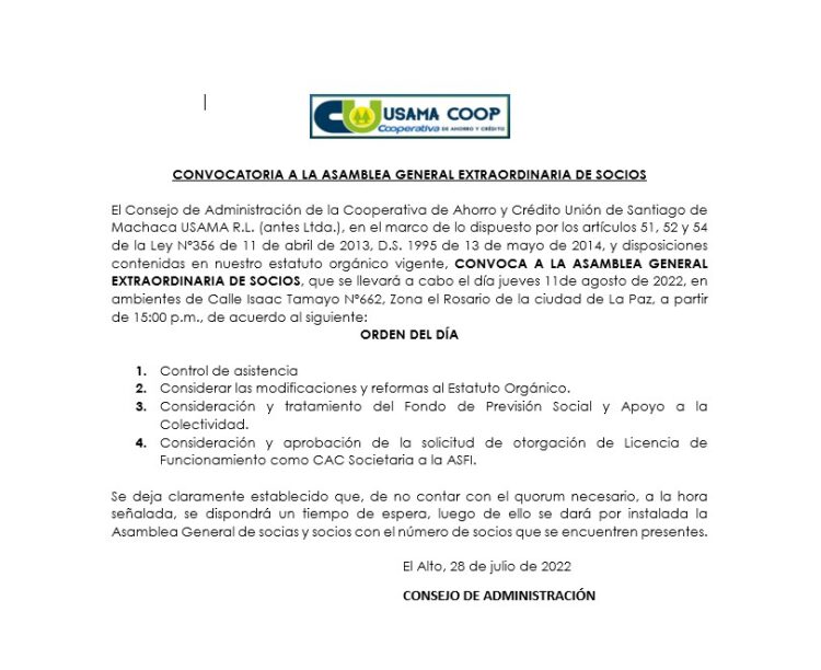 COMUNICADO