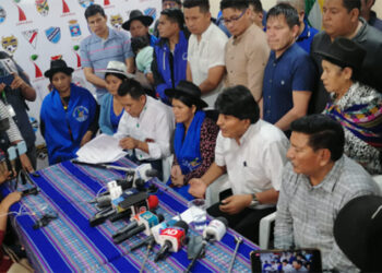 Ampliado del MAS exige garantías para Evo Morales y la destitución de Nina y los ministros Lima y Del Castillo
