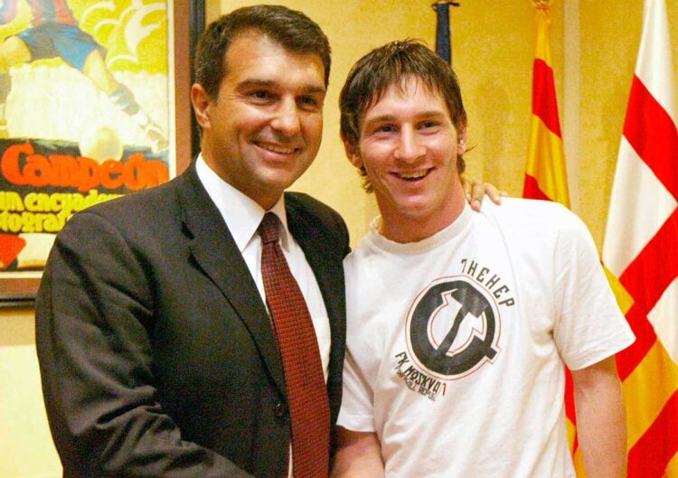 Laporta desea que Messi acabe su carrera ‘con la camiseta del Barça’