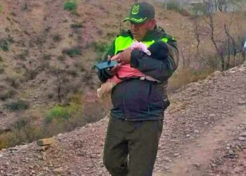 Sus llantos alertaron a los comunarios y le salvarón la vida. Foto: Policía Boliviana
