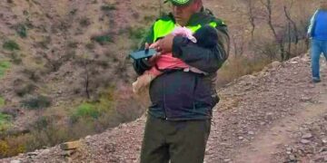 Sus llantos alertaron a los comunarios y le salvarón la vida. Foto: Policía Boliviana