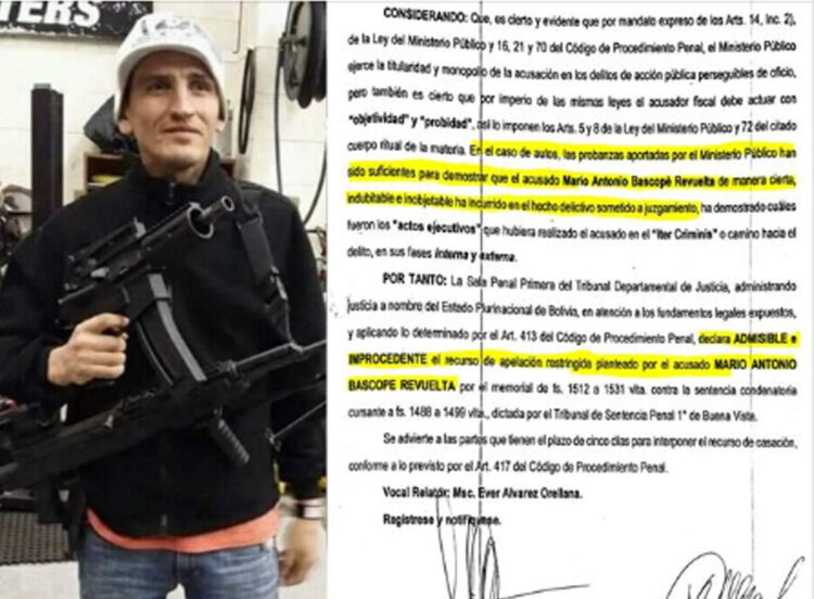 Justicia confirma sentencia condenatoria de 10 años contra integrante de la RJC