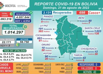 Reporte COVID-19 en el país. Foto: Ministerio de Salud