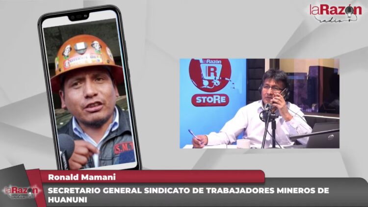 El ejecutivo de Trabajadores Mineros de Huanuni, Ronald Mamani, afirmó que existe predisposición de su sector para retomar el diálogo con el Gobierno. Foto: La Razón Plus