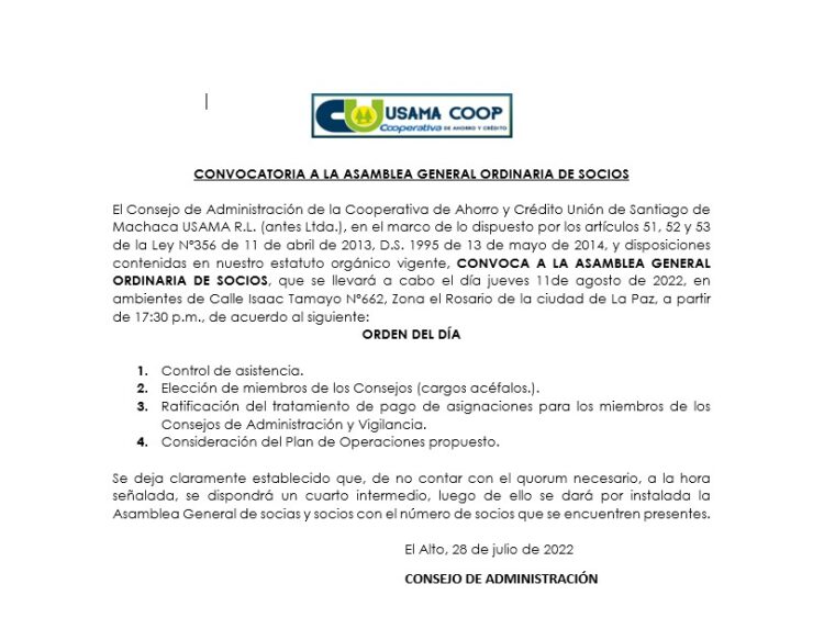 COMUNICADO