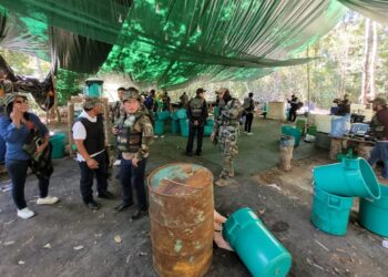 Hallan dos mega laboratorios con capacidad diaria de producción de 100 a 150 kg de clorhidrato de cocaína