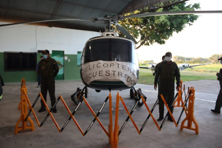 Dos helicópteros incautados en operativos que dejan $us 3 MM de daño al narcotráfico