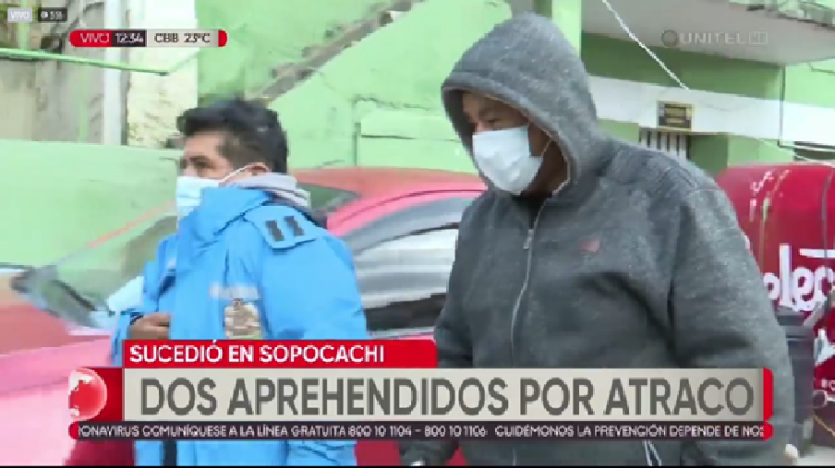 Aprehenden a dos personas involucradas en el robo de $us 40.000 a mano armada