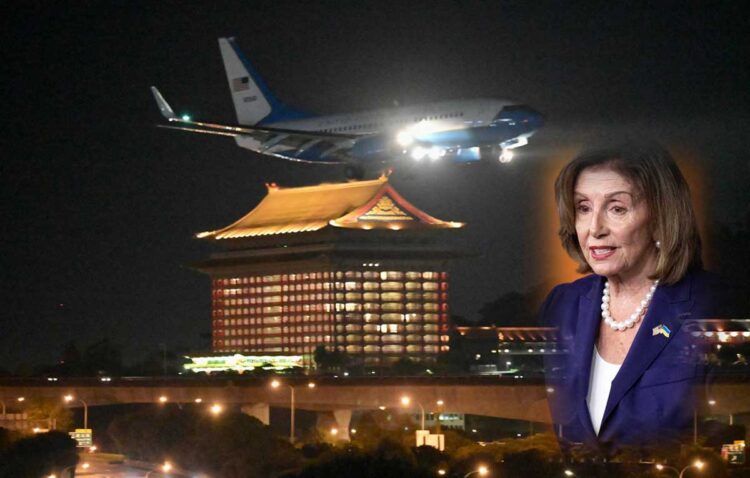 La presidenta de la Cámara de EEUU, Nancy Pelosi, aterrizó en Taiwán
