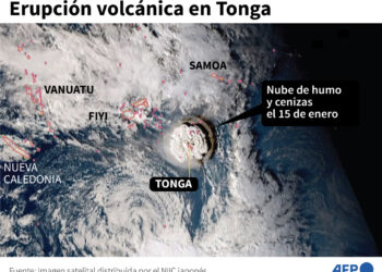 Reportan ‘grandes daños’ en Tonga tras erupción volcánica y tsunami