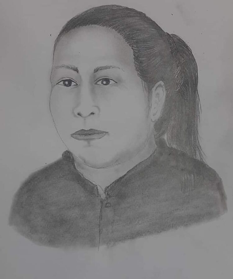 Retrato hablado de la mujer que raptó al bebé Alex. Foto: Policía Boliviana