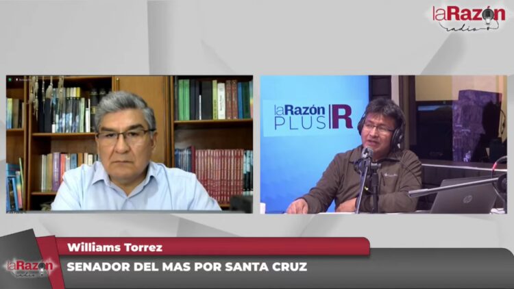 El senador del MAS por Santa Cruz, Williams Tórrez. Foto: La Razón Radio