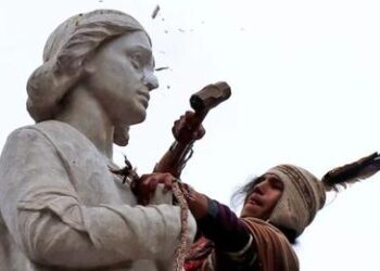 ‘Samka’ sobre estatua de Cristóbal Colón: ‘Es un símbolo de la colonización, es un símbolo de muerte’