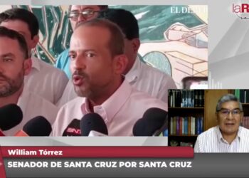 Camacho en uno de sus discursos. Foto: La Razón Radio