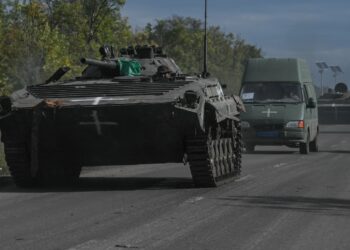 Tanque de guerra en Rusia. Foto: AFP