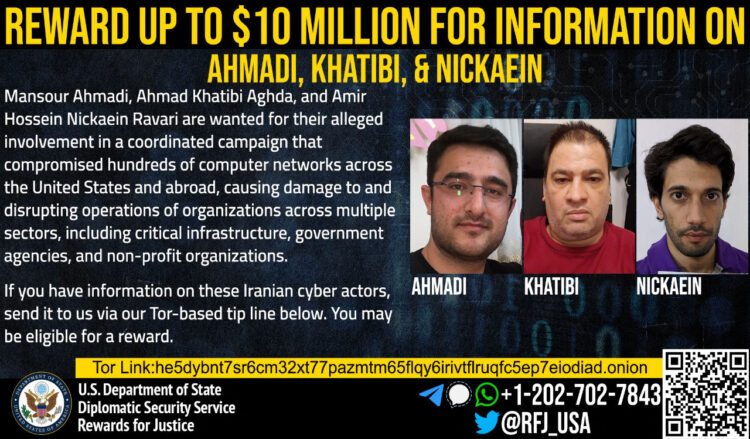 EEUU acusa a tres hackers iraníes por ataques de gran envergadura