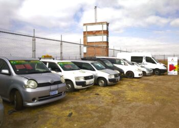 Los autos decomisados. Foto: Aduana Nacional