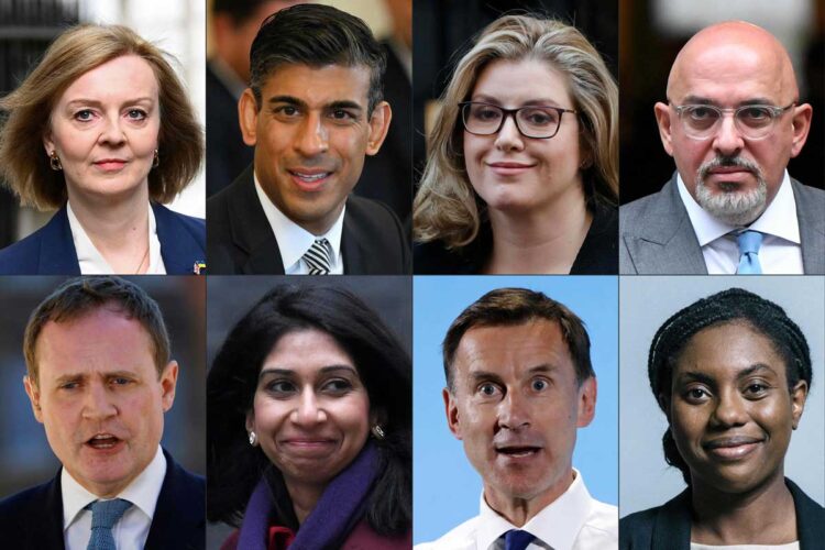Ocho candidatos competirán para ser primer ministro británico