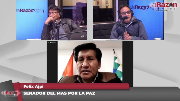 El senador del Movimiento Al Socialismo (MAS) Félix Ajpi. Foto: La Razón Radio