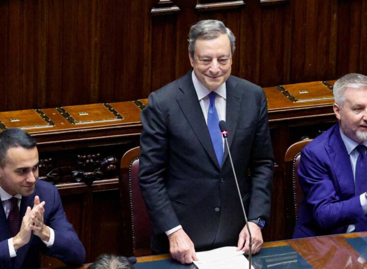 Renuncia el primer ministro de Italia, Mario Draghi