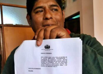 César Apaza presidente del Comité de Autodefensa de Adepcoca. Foto: APG