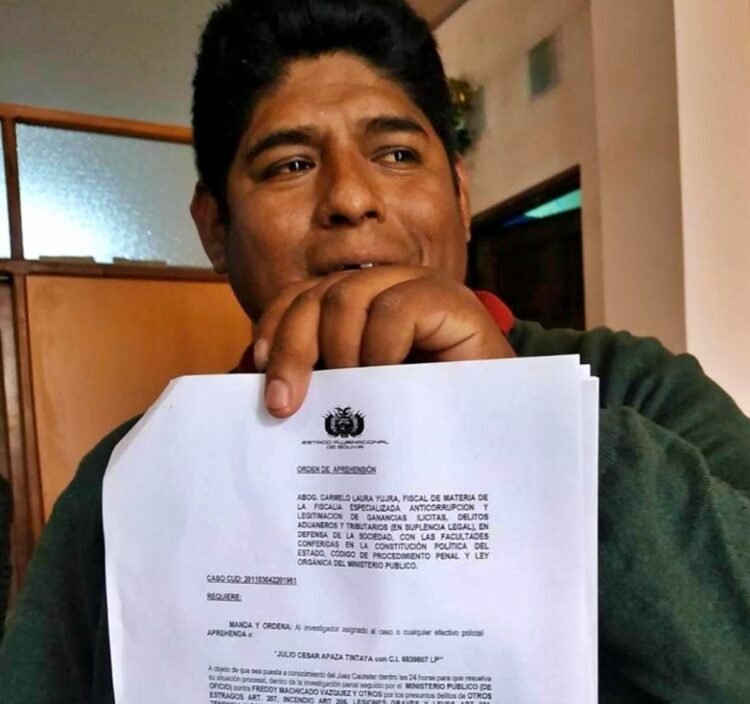 César Apaza presidente del Comité de Autodefensa de Adepcoca. Foto: APG