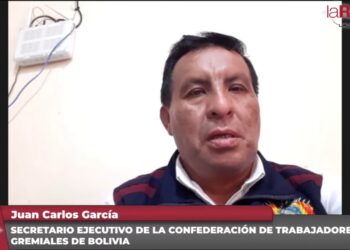 El secretario ejecutivo de la Confederación de Trabajadores Gremiales, Juan Carlos García. Foto: La Razón Radio