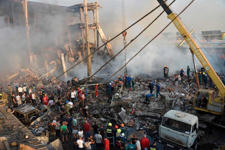 Sube a seis muertos el balance de la explosión en la capital de Armenia
