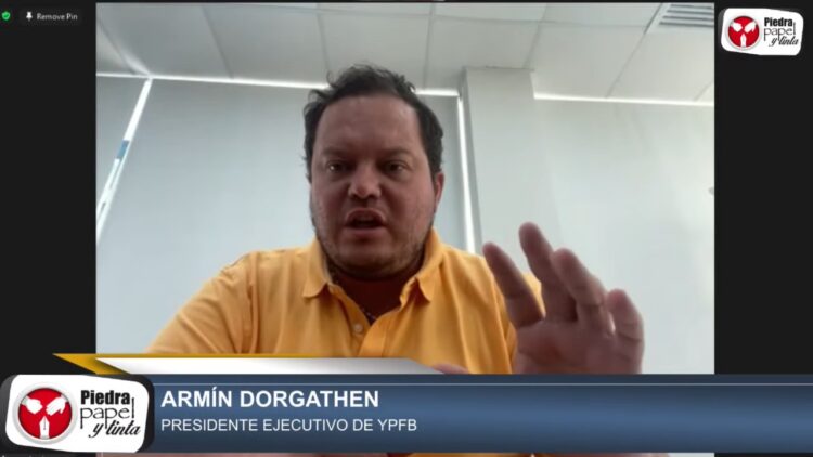 El presidente de Yacimientos Petrolíferos Fiscales Bolivianos (YPFB), Armin Dorgathen. Foto: La Razón Radio