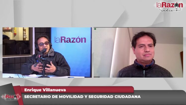 El secretario municipal de Movilidad de la alcaldía paceña, Enrique Villanueva. Foto: La Razón Radio