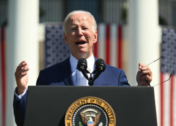El presidente de Estados Unidos, Joe Biden, en un discurso. Foto: AFP