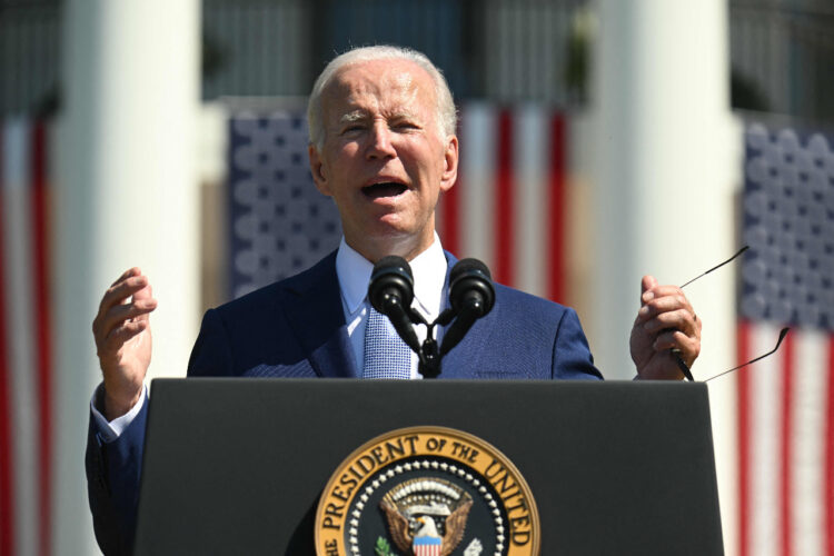 El presidente de Estados Unidos, Joe Biden, en un discurso. Foto: AFP