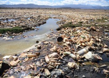 Contaminación del lago Uru Uru. Foto: Archivo LR
