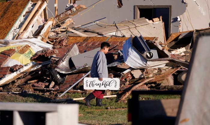 El fallecido fue identificado en el condado de McCurtain, en Oklahoma, según el responsable de Emergencias Cody McDaniel. Foto: AFP
