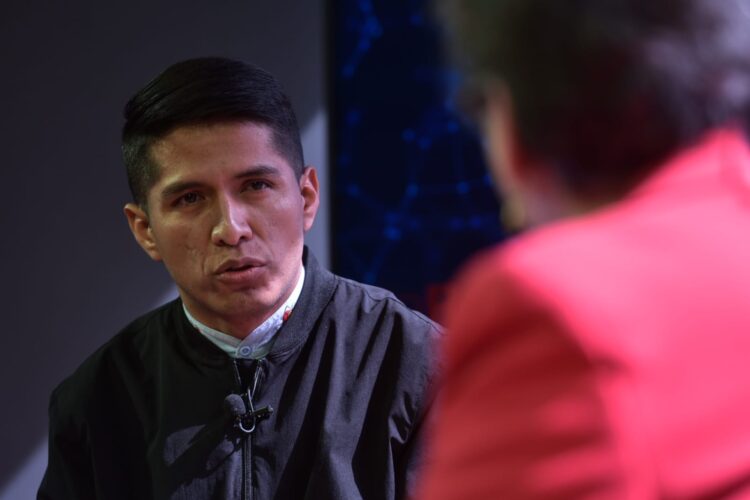 Andrónico Rodríguez, en los estudios de La Razón. Foto: Rodwy Cazón