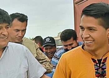 Evo Morales y Andrónico Rodríguez en una de sus varias apariciones públicas.